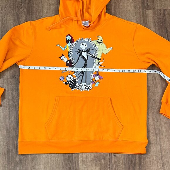 Disney Nightmare Before Christmas Jack Skellington Orange Hoodie Sz XXL - Picture 4 of 7